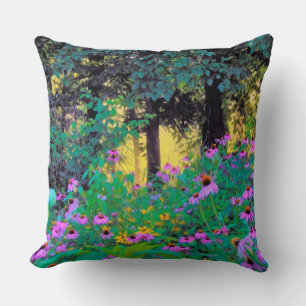 Coussin Lever du soleil brumeux dans mon jardin Rubio