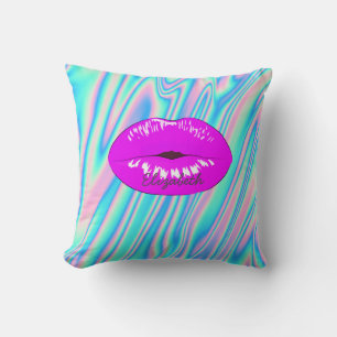 Coussin Lèvres Adorables Cool Branchées, Holographiques