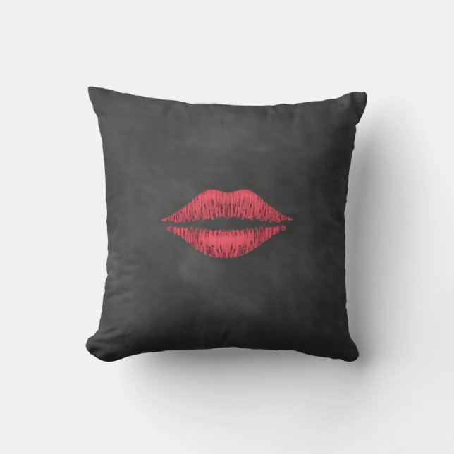 Coussin Lèvres de tableau noir (Recto)
