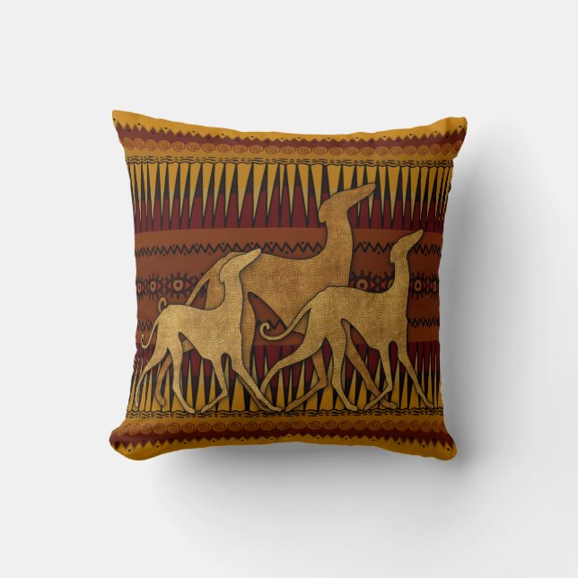 Coussin Lévriers de lAzawakh (Recto)