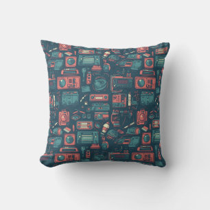 Coussin L'explosion du passé : la technologie des années 8