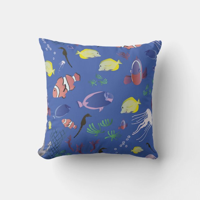 Coussin L'extrémité profonde de l'océan (Recto)