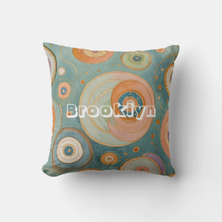 Coussin L'harmonie de Kaleidoscope : les cercles pastel au