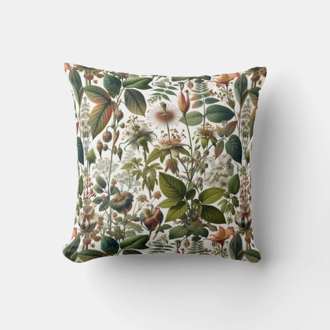 Coussin L'harmonie de la nature : Motif sans couture botan (Recto)
