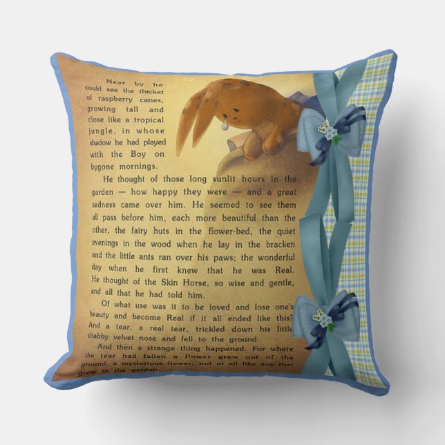 Coussin L'histoire du lapin de velours Lancer PILLOW 2OX20 (Recto)