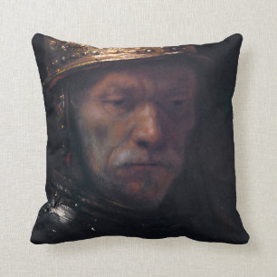 Coussin L'homme de Rembrandt dans un casque d'or