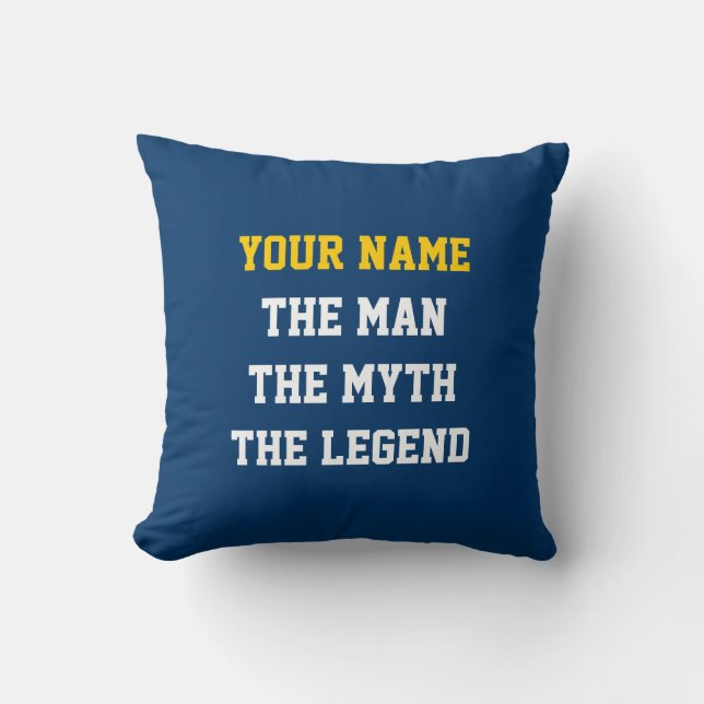 Coussin L'homme Le mythe La légende jette l'oreiller (Recto)