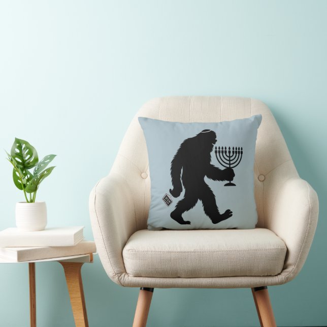 Coussin L'Humour juif Bigfoot Hanoukka Chanukah Hilarié (Chaise)