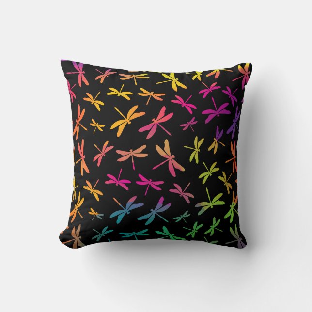 Coussin libellule colorée (Recto)