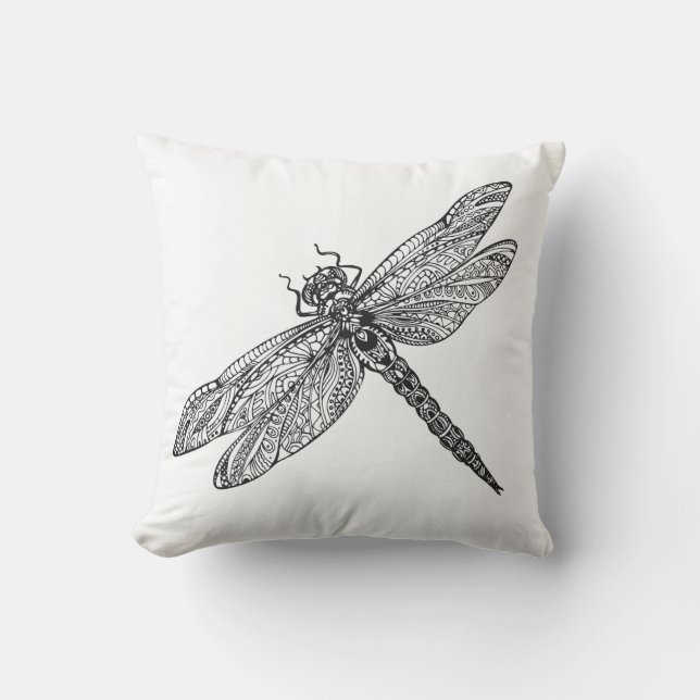 Coussin Libellule dans le style (Recto)