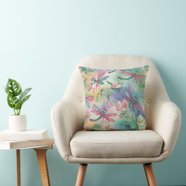 Coussin libellule florale (Chaise)