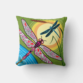 Coussin Libellules au-dessus de l'eau
