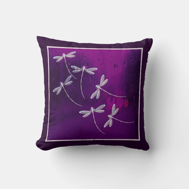 Coussin Libellules sur l'eau (Recto)