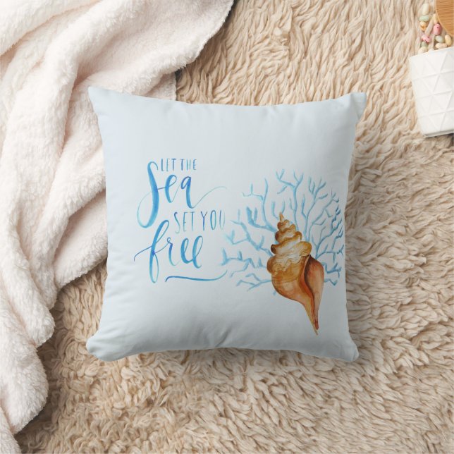 Coussin Libérez-vous en bord de mer (Couverture)