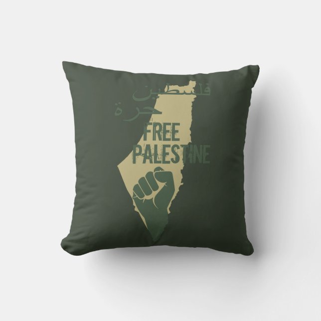Coussin liberté de la palestine libre pour la palestine (Recto)