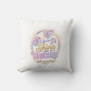 Coussin Licorne Brille Comme une Licorne POD Prêt Marché