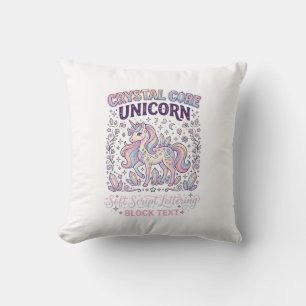 Coussin Licorne Crystal Core Licorne Adorable Vector Desig