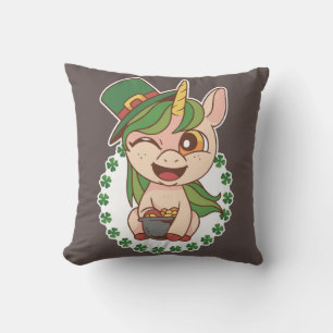 Coussin Licorne de la Saint-Patrick