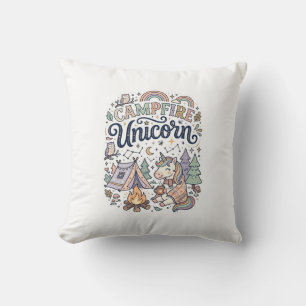 Coussin Licorne Feu de camp Licorne Autocollant vectoriel 
