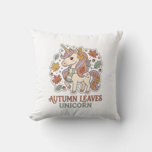 Coussin Licorne Feuilles D'automne Licorne Conception Grap