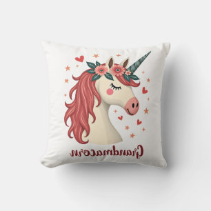 Coussin Licorne Florale Anniversaire Grandmacorn Vintage G