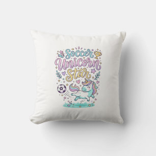 Coussin Licorne Football Licorne Étoile Mignon