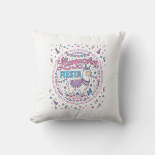 Coussin Licorne Llamacorne Fiesta T-shirt Graphique Ludiqu