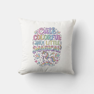 Coussin Licorne Mignonne Colorée et un peu Magique Origina