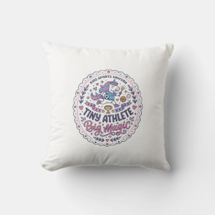 Coussin Licorne Petit Athlète Grande Magie Imprimé ludique
