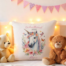 Licorne romantique avec fleurs - Écolier 2025 |