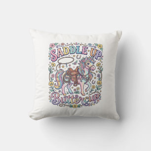 Coussin Licou de licorne papillon coloré fond blanc