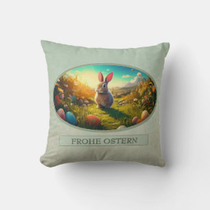 Coussin Lièvre de Pâques dans la magie du printemps