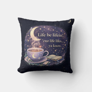 Coussin Life Be Lifein’ –  Quote + Pigeonne Logo - V1. 2-