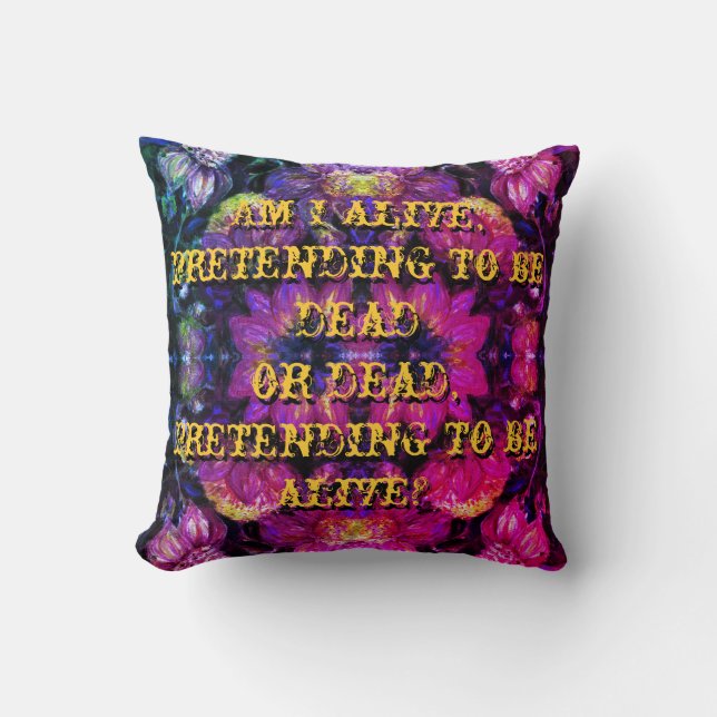Coussin Life & Death Dahlias Tapisserie florale (Recto)