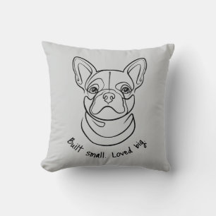 Coussin Ligne artistique Bouledogue français. Construit pe