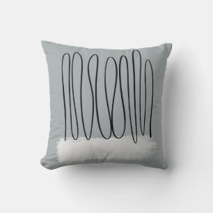 Coussin ligne moderne minimaliste de style moyen siècle ab