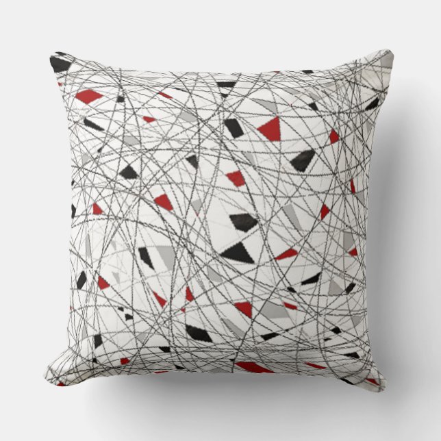 Coussin Lignes à carreaux Motif Abstrait Jeu d'oreiller (Recto)