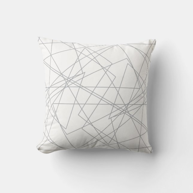 Coussin Lignes abstraites cool design géométrique moderne (Recto)