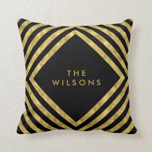 Coussin Lignes carrées géométriques nommées élégantes