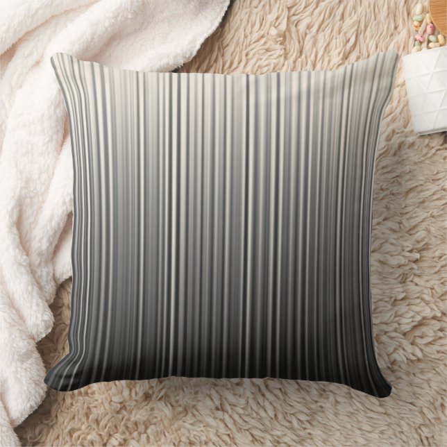 Coussin Lignes de bande de broches aléatoires Crème gris n (Couverture)