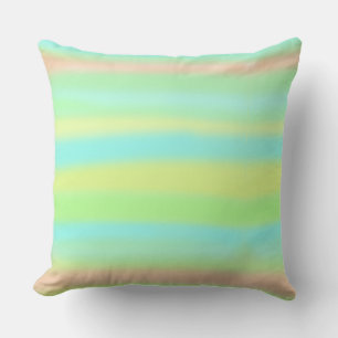 Coussin lignes de couleurs vert clair