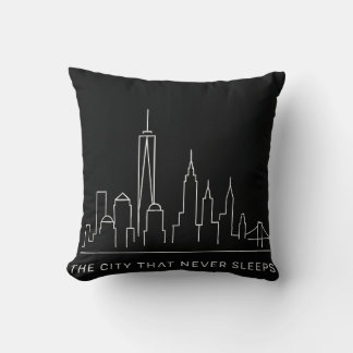 Coussin Lignes de minuit : NYC ne dort jamais