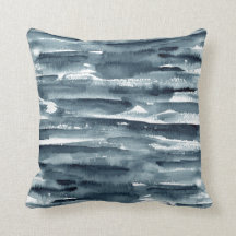 Lignes d'indigo de couleur d'eau Abstraite