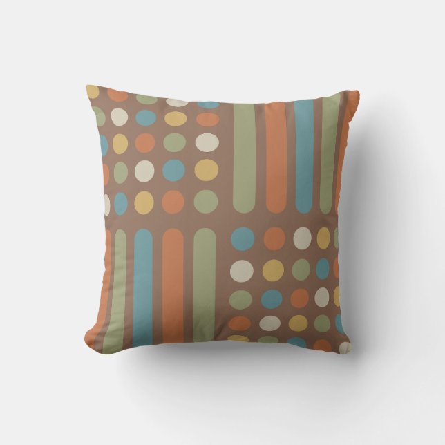 Coussin Lignes du milieu du siècle 2 (Recto)