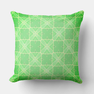 Coussin Lignes et formes vertes cool