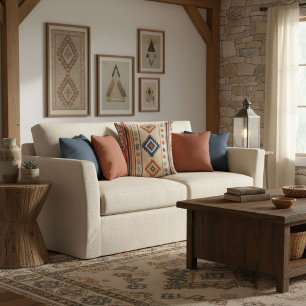 Coussin Lignes géométriques modernes élégantes et simples 