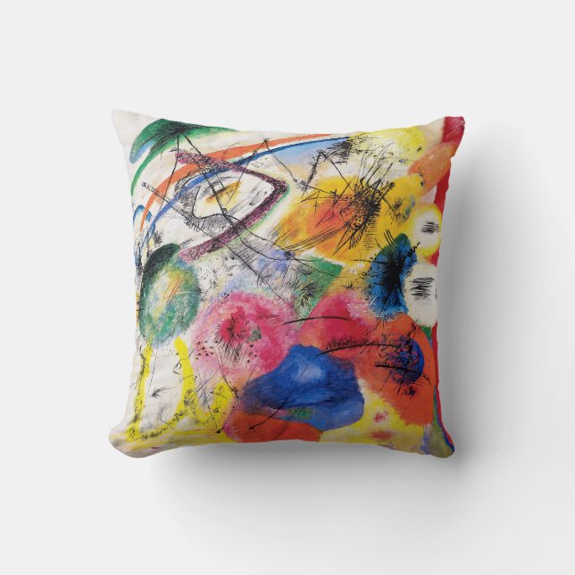 Coussin Lignes noires carreau de Kandinsky (Recto)