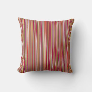 Coussin Lignes verticales modernes dans les tons rouge et 