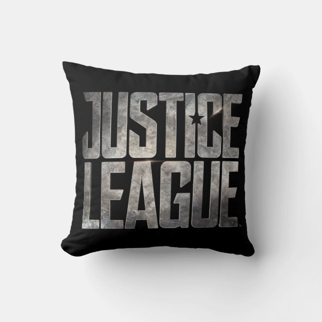 Coussin Ligue de Justice | Logo métallique de la Ligue de  (Recto)