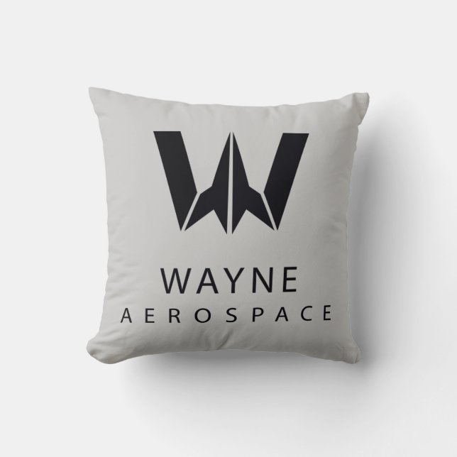 Coussin Ligue de Justice | Logo Wayne Aerospace (Recto)